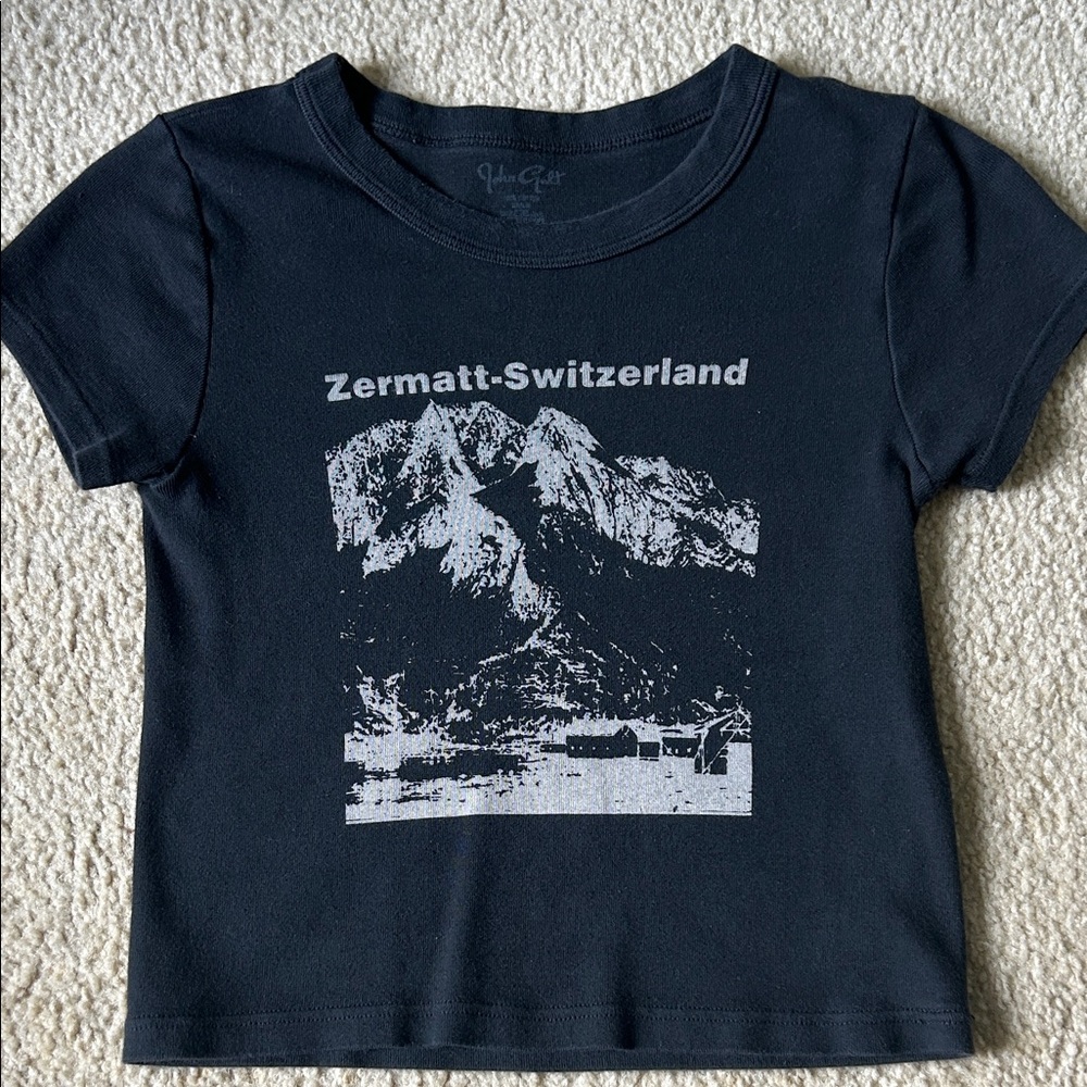 Zermatt-Switzerland Brandy Melville Black T-Shirt